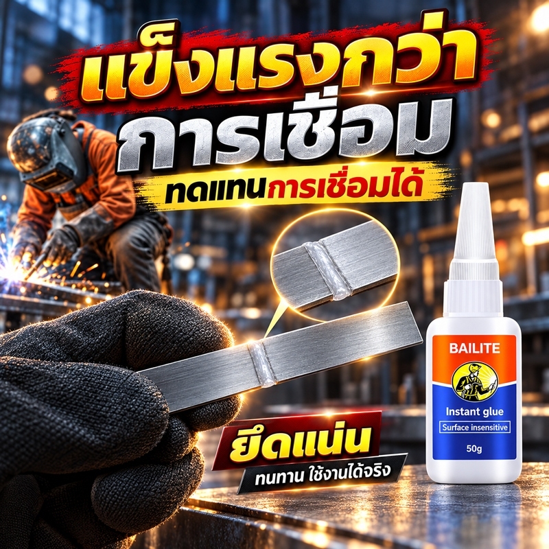 กาวเชื่อมที่แข็งแรง กาวติดแน่นสำหรับพลาสติก ไม้ กาวเชื่อมโลหะ เซรามิก และโลหะ สามารถติดกับอะไรก็ได้