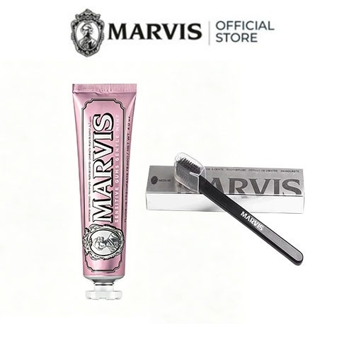 (NEW) Marvis Sensitive Gums Gentle Mint 75ML / มาร์วิส เซนซิทีฟ กัมส์เจนเทิล มินต์+Marvis Premium Pr
