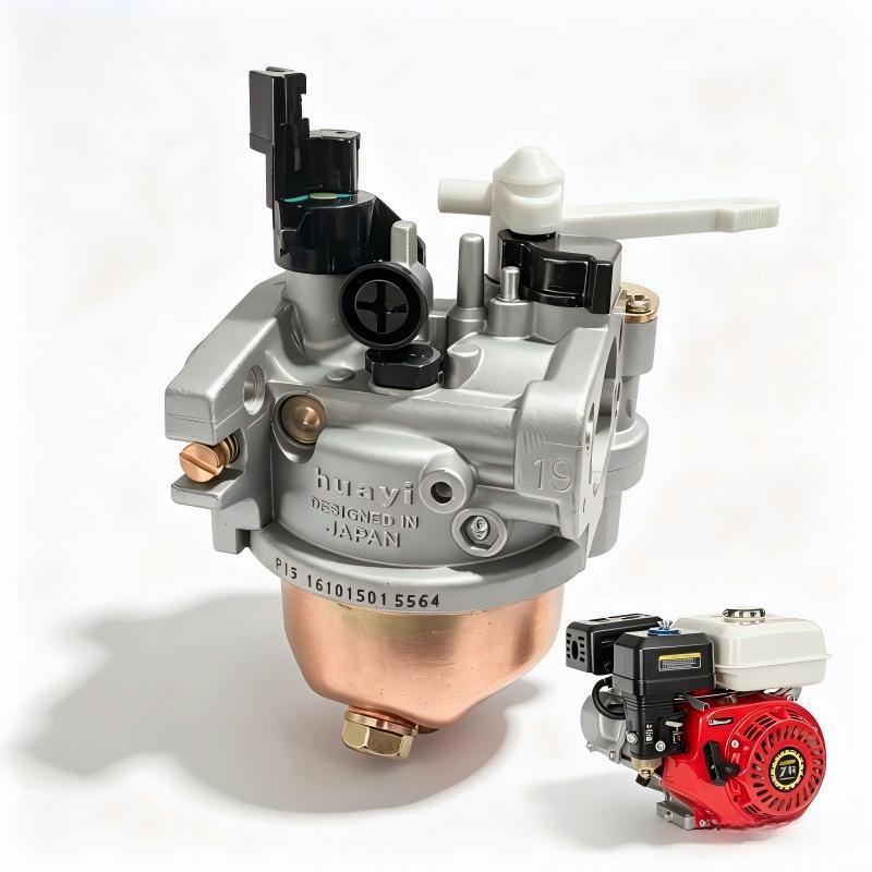 HUAYI CARBURETOR ASSY พร้อมถ้วย FITS สําหรับ WP20 WP30 6.5HP ปั๊มคาร์บูเรเตอร์ ENGINE