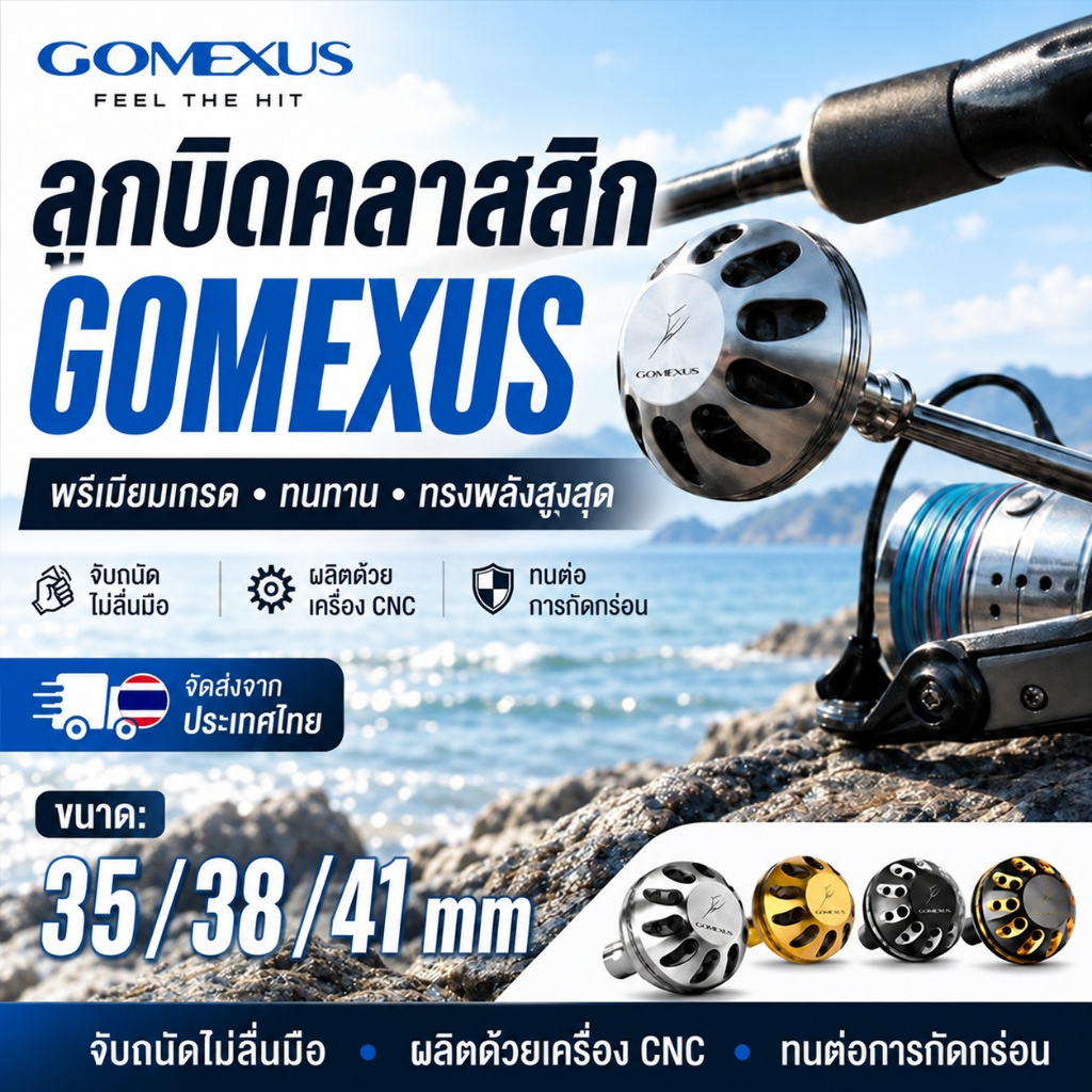 Gomexus مقبض بكرة صيد 35-41 مم — صورة 4
