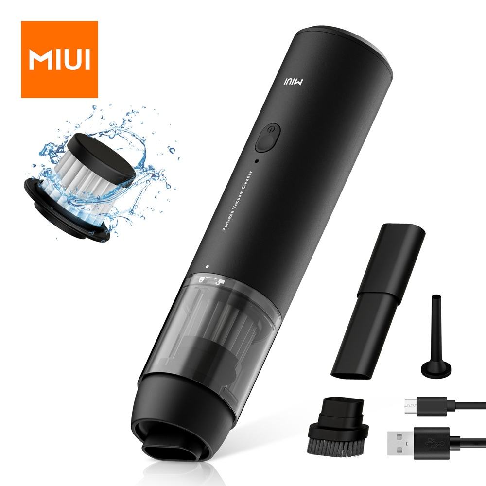 MIUI เครื่องดูดฝุ่นมือถือไร้สาย แบบพกพาและมัลติฟังก์ชั่น USB ชาร์จใหม่ได้ แรงดูด 90W สีขาว