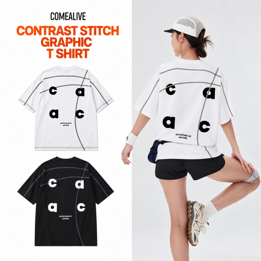 【Ship in 24h】COME ALIVE เสื้อยืดผู้ชาย เสื้อยืดแฟชั่น เสื้อยืดโอเวอร์ไซส์ ผ้าคอตตอน 100% แขนสั้น ลายตัวอักษร แฟชั่นมินิมอล Unisex