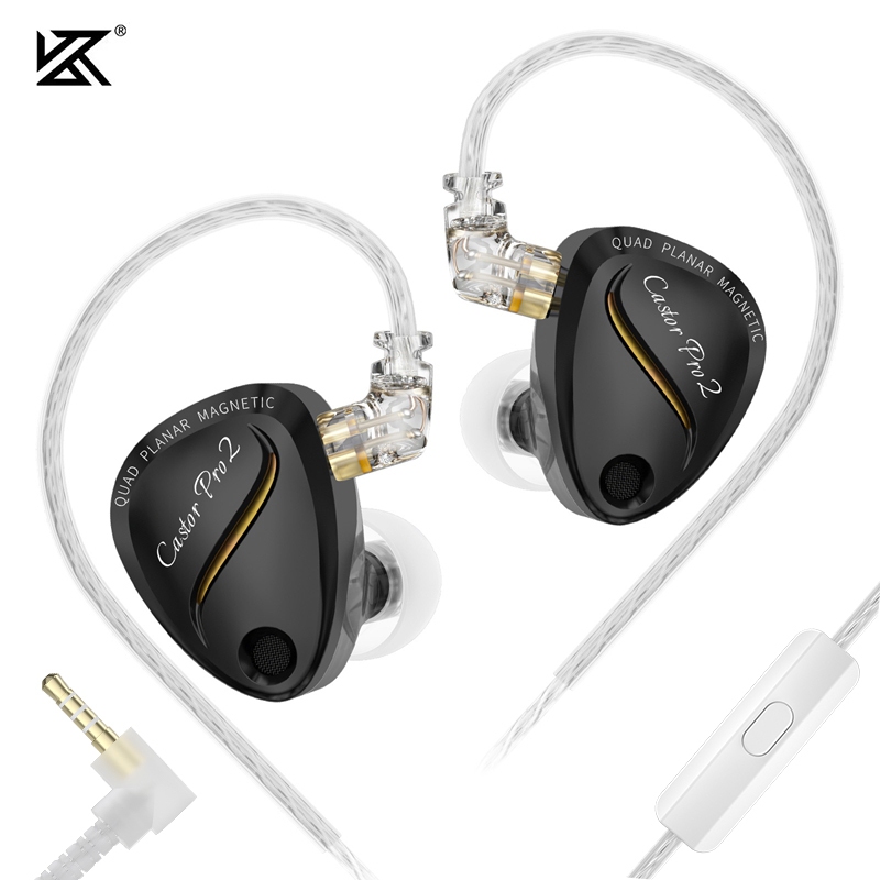 KZ Castor Pro 2 หูฟัง HiFi ไดรเวอร์แบบไดนามิก High-end Tunable หูฟังคุณภาพเสียงชุดหูฟังเบสหูฟังสายเคเบิลที่ถอดออกได้