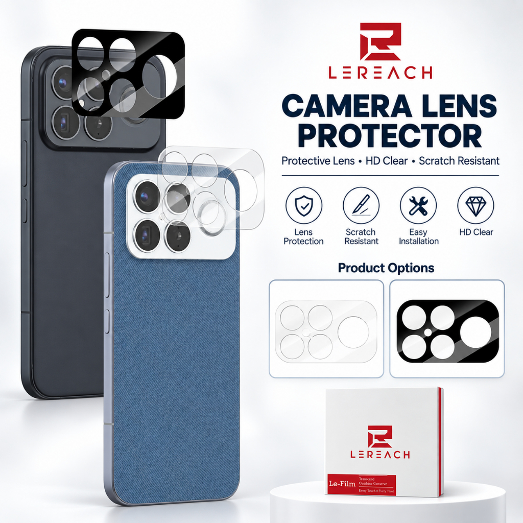 Lereach ตัวป้องกันเลนส์กล้องสําหรับ Xiaomi POCO F8 Ultra M8 Pro กระจกนิรภัยครอบคลุมเต็มรูปแบบ HD Clear Anti-Scratch ติดตั้งง่าย