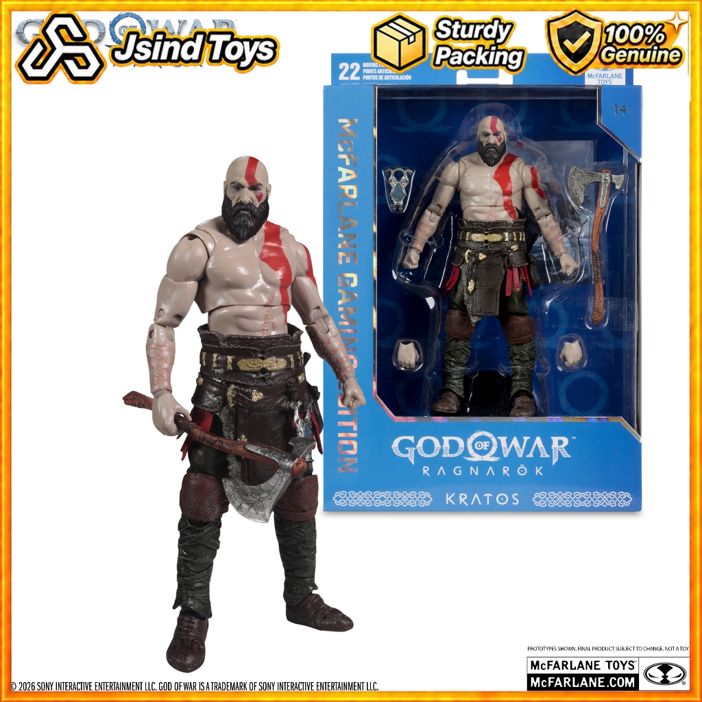 [มีในสต็อก]McFarlane Toys GOD OF WAR Kratos Gaming Edition แอ็คชั่นฟิกเกอร์ขนาด 7 นิ้ว