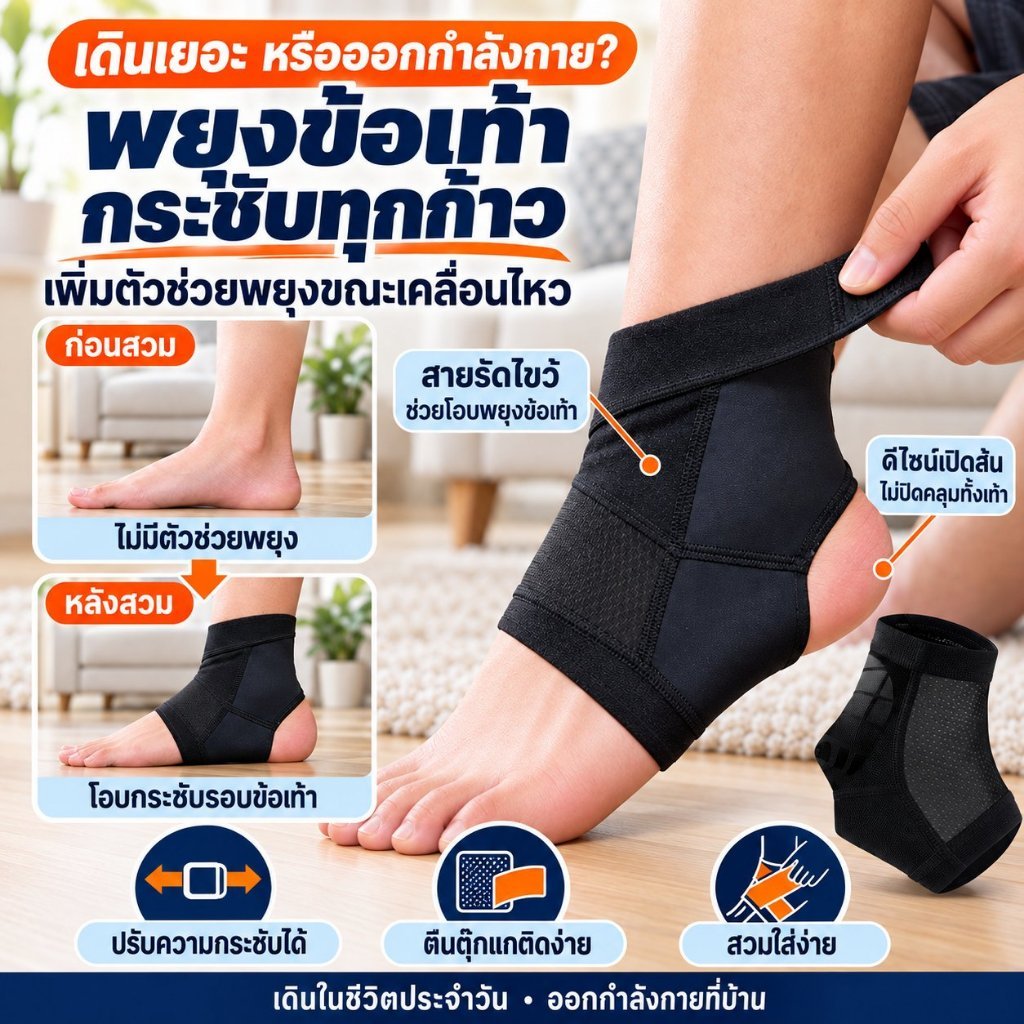 🌼สินค้าขายดี🌼ญี่ปุ่นป้องกันข้อเท้า การตรึงข้อเท้าพลิก สายรัด พยุงข้อ เคสป้องกันกีฬา ชุดรัดข้อเท้าสำหรับนักวิ่ง ให้ความปลอดภัยแก่ อุปกรณ์พยุงขณะออกกำลังกาย แผ่นป้องกัน แผ่น การที่มั่นคง
