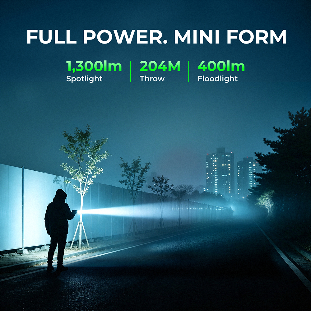 Wurkkos كشاف EDC ‏HD02 Mini ‏1300 لومن — صورة 6