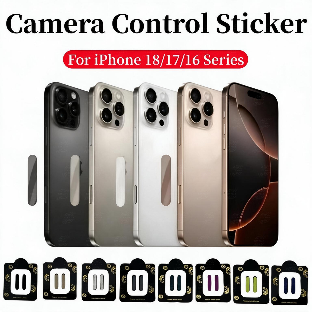 2 ชิ้นสําหรับiPhone 17 18 Pro Max/17/16/16plus/16pro/16pro Maxกล้องควบคุมฟิล์มAnti-Scratchป้องกันกล้องปุ่มควบคุมสติกเกอร์สําหรับiPhone 18pro Maxกระจกนิรภัย