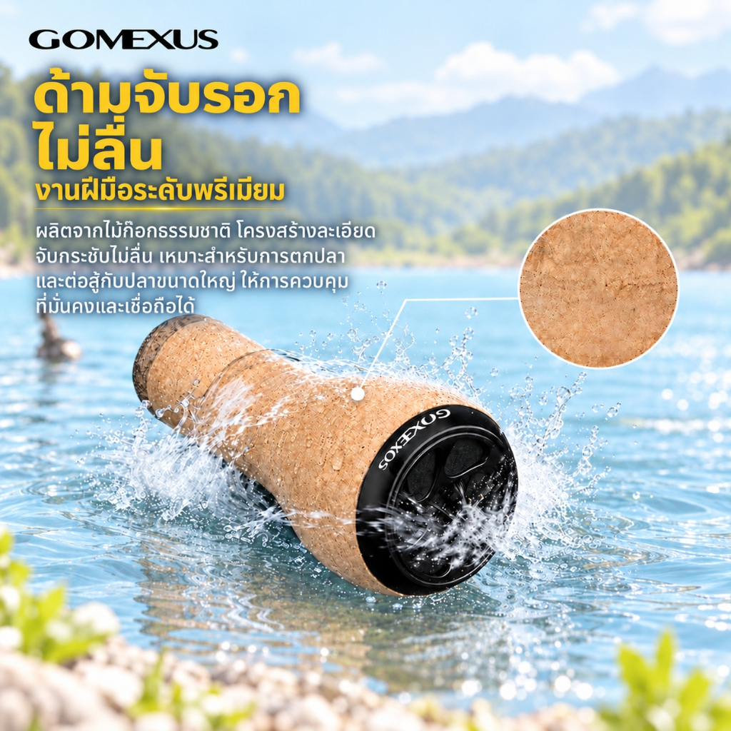 Gomexus ذراع بكرة صيد كربون 105 مم — صورة 8