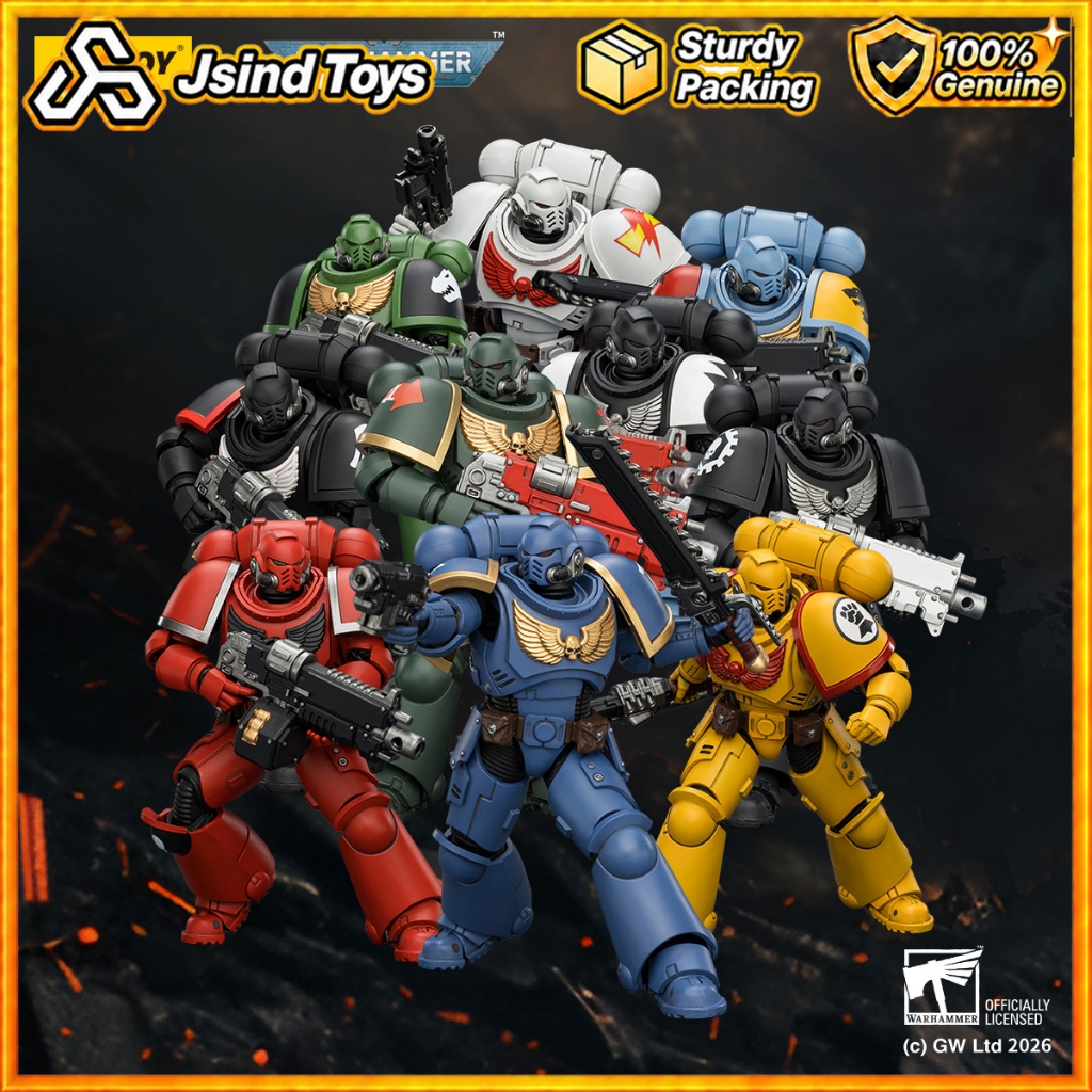 [ในสต็อก]JOYTOY WARHAMMER 40K Intercesor with Bolt Rifle, Bolt Pistol และ Chainsword 1/18 Action Figure