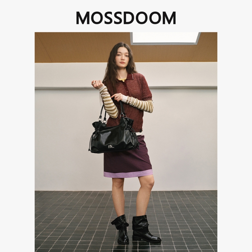 MOSSDOOM حقيبة يد Ruma جلد ناعم مع علبة — صورة 4