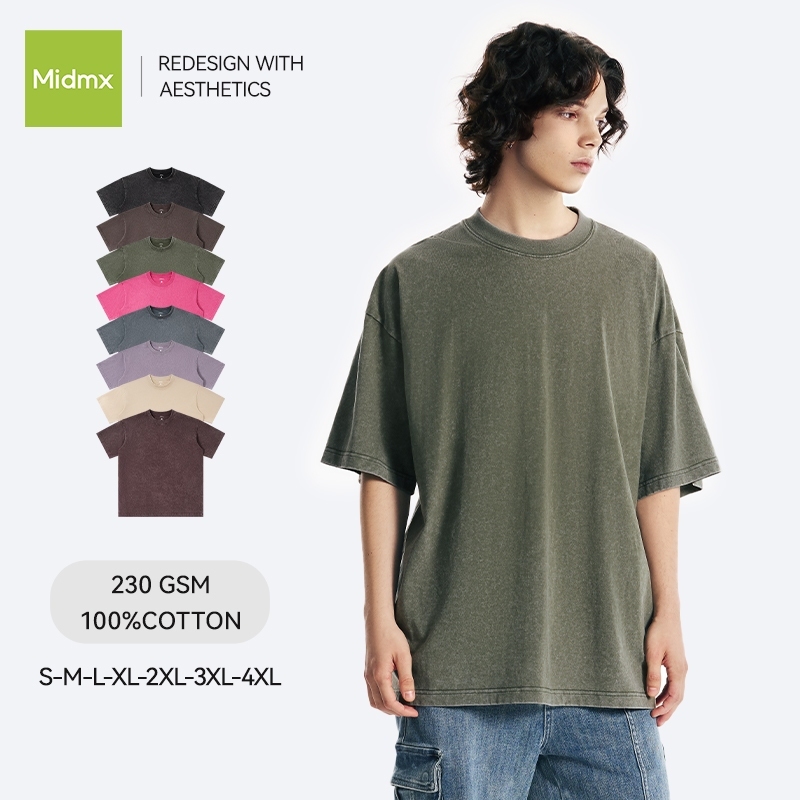 COD【HOT SALE】MIDMX เสื้อยืดคอกลม 8 สี 2026 สื้อยืดผู้ชาย ทรงโอเวอร์ไซส์ ผ้าหนา ยับยากรีดง่าย เสื้อยืดเปล่า ผ้านุ่ม ผ้านุ่มใส่สบาย