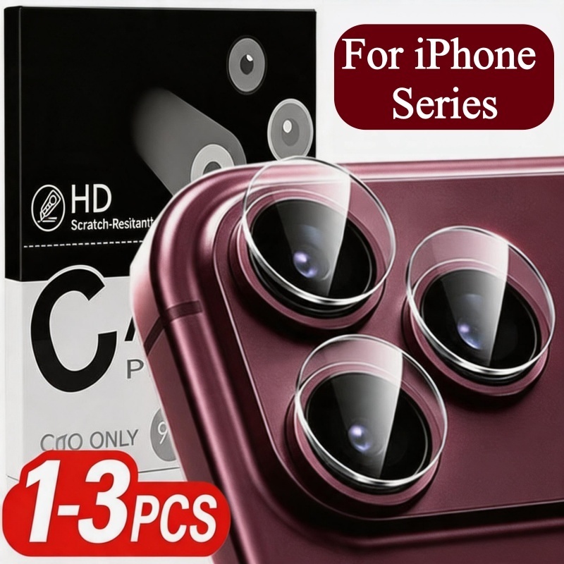 1-3 ชุดเลนส์กล้องสําหรับ iPhone 18 17 16 Pro Max HD Clear เลนส์กล้องสําหรับ iPhone Duo 18ProMax เลนส์กล้องด้านหลังฟิล์มกระจกนิรภัย