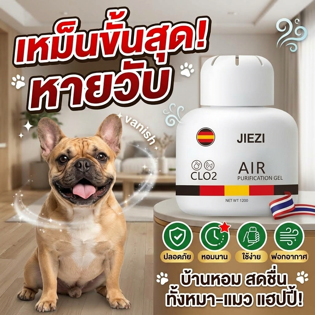 🐶กลิ่นหายอยู่หมัด🐱Hb เจลดับกลิ่นสัตว์เลี้ยง ขจัดกลิ่นสัตว์เลี้ยง ยับยั้งแบคทีเรีย ซื้อ 1 แถม 1