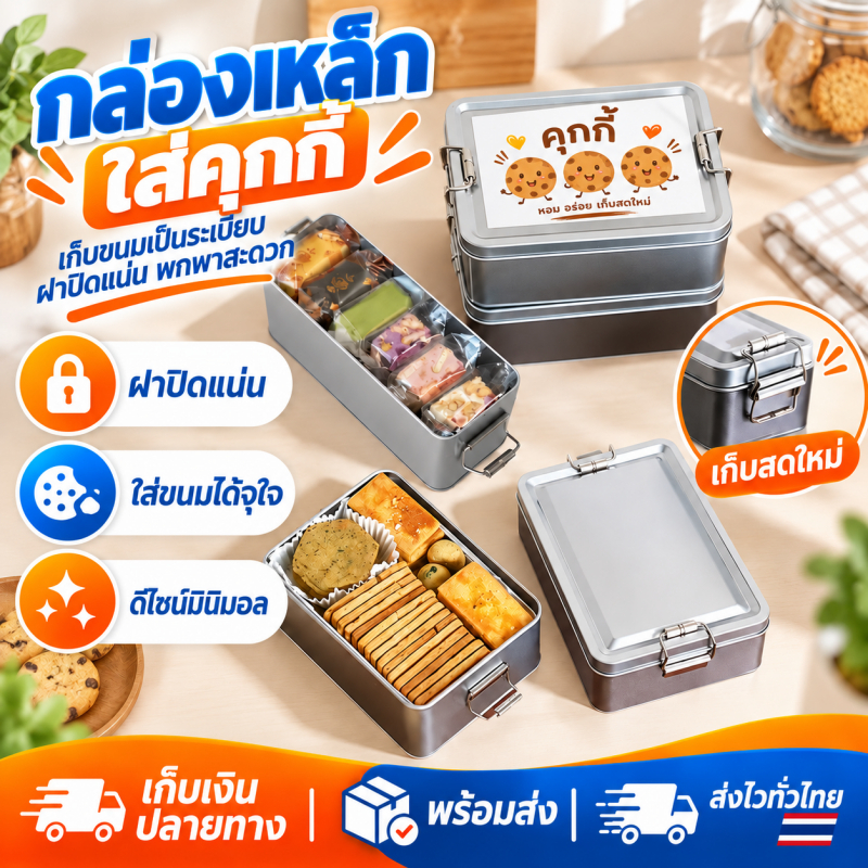 จานดีบุกสี่เหลี่ยมคุกกี้ดีบุกกล่องที่มีฝาปิดฝุ่นบ้านครัวสก์ท็อปการจัดเก็บดีบุกสําหรับลูกอมกาแฟชาเครื่องประดับช็อคโกแลตปลาค็อด