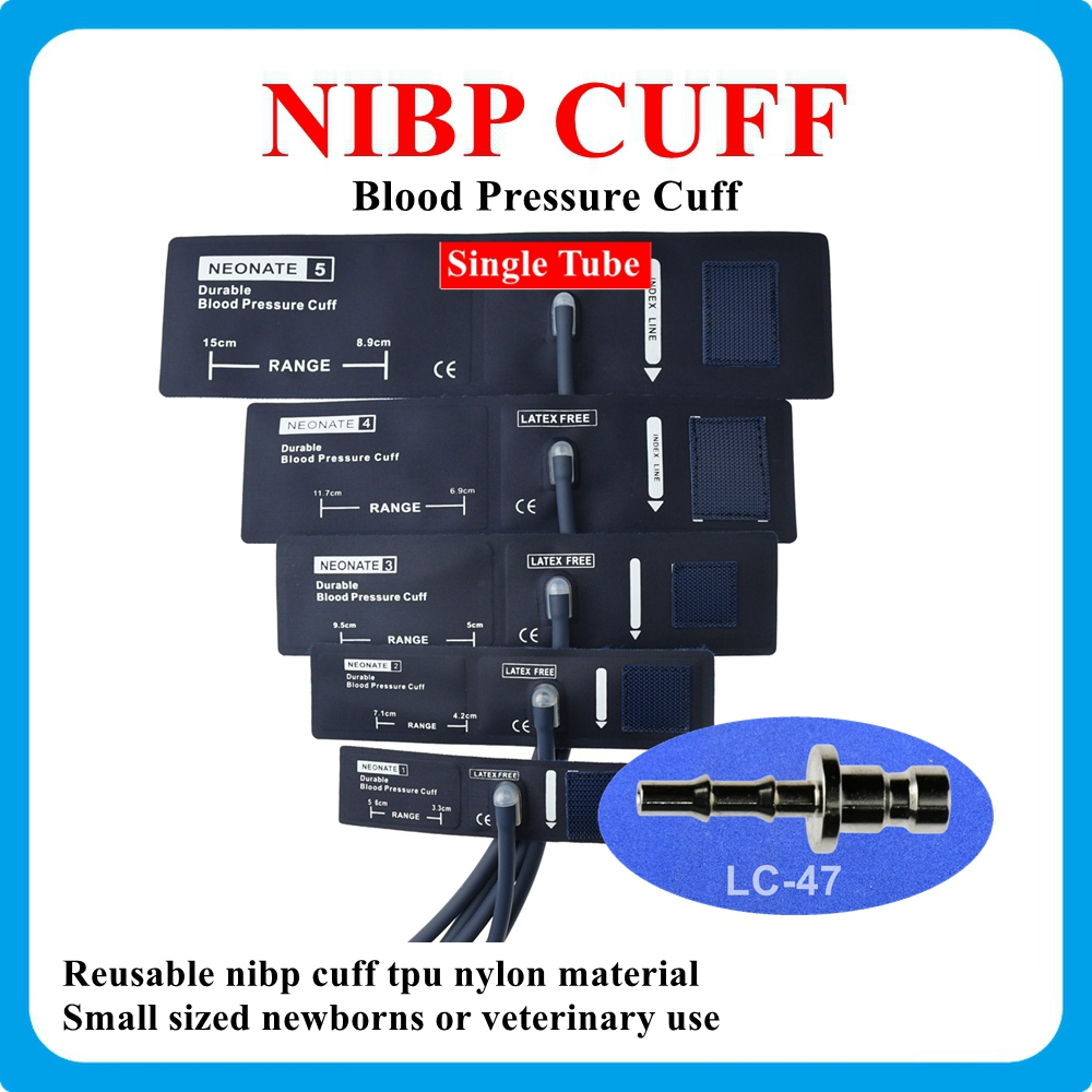 2026 Universal NIBP Cuff หลอดเดี่ยว Neonate ใช้Reusable เปลี่ยนความดันโลหิตCuff สําหรับผู้ป่วยพร้อมขั้วต่อ