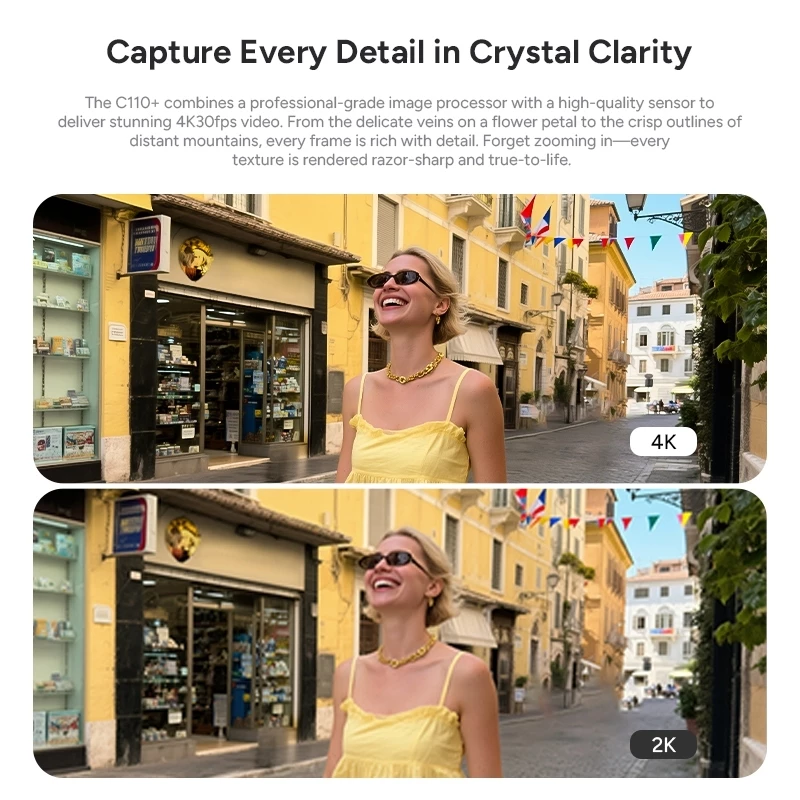 SJCAM C110/C110+ กล้องแอคชั่น Action Camera 4K 30FPS กันน้ำ 30M กล้องติดมอเตอร์ไซค์ จักรยาน สำหรับ Vlog และท่องเที่ยว thumbnail 5