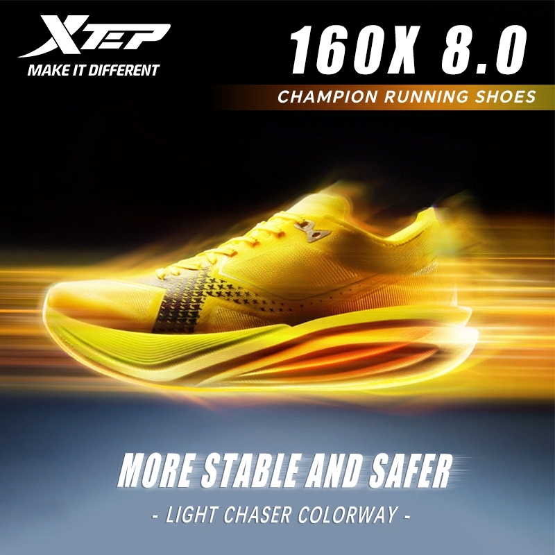XTEP 160X 8.0 Champion Series 20KM+รองเท้าวิ่งมาราธอน แผ่นคาร์บอน T700 รองเท้าวิ่งสำหรับผู้ชายและผู้หญิงขั้นสูง — صورة 7