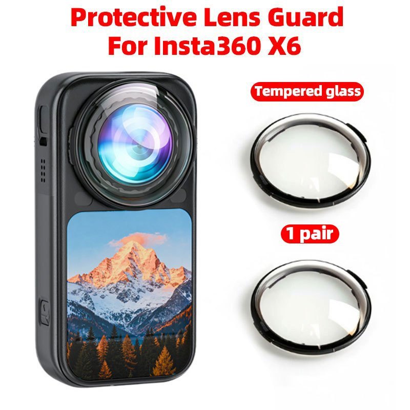 ป้องกันเลนส์สําหรับ Insta360 X6 กล้อง PC Optical Glass เลนส์ฝาครอบ insta 360 กล้อง Anti-Scratch อุปกรณ์เสริม