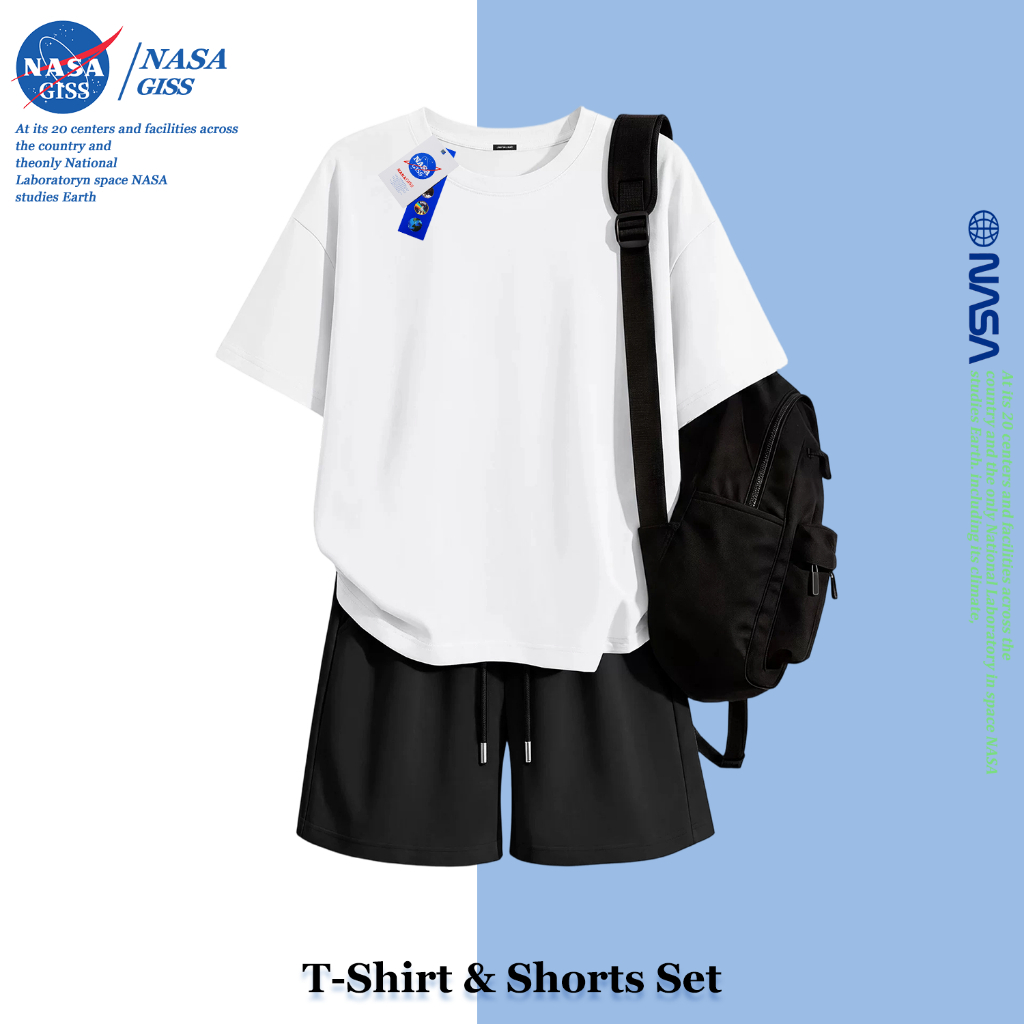NASA طقم تيشيرت وشورت للجنسين