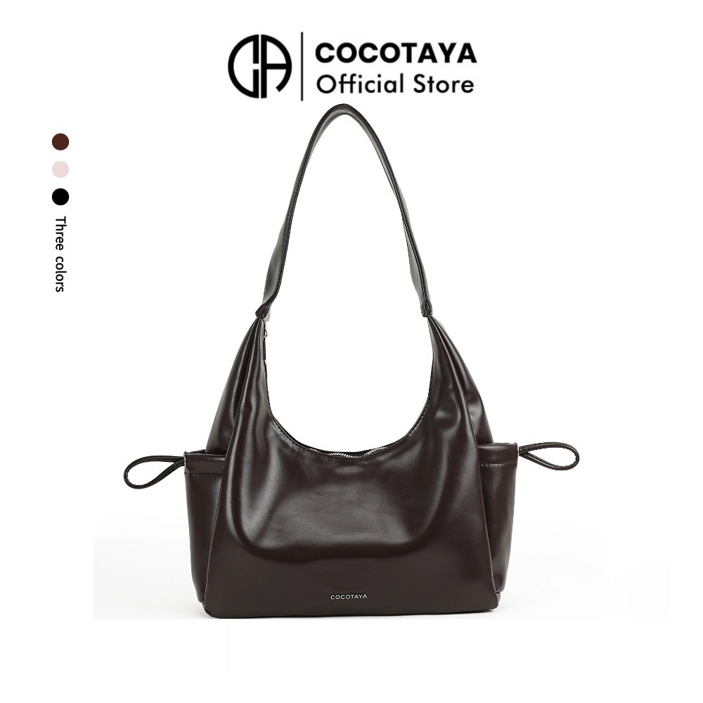COCOTAYA حقيبة كتف نسائية جلد صناعي كبيرة