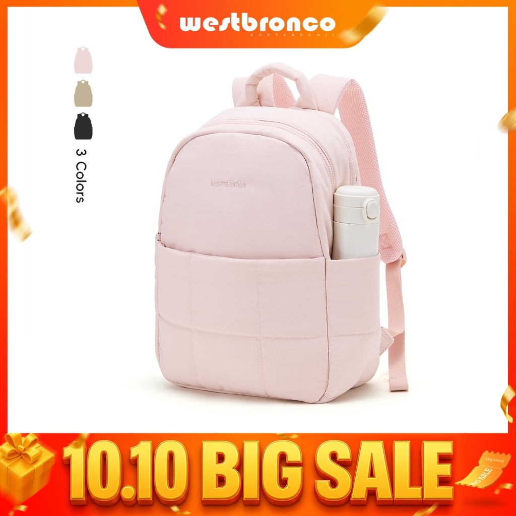 WESTBRONCO حقيبة ظهر Melon Pan كبيرة باستيل — صورة 2