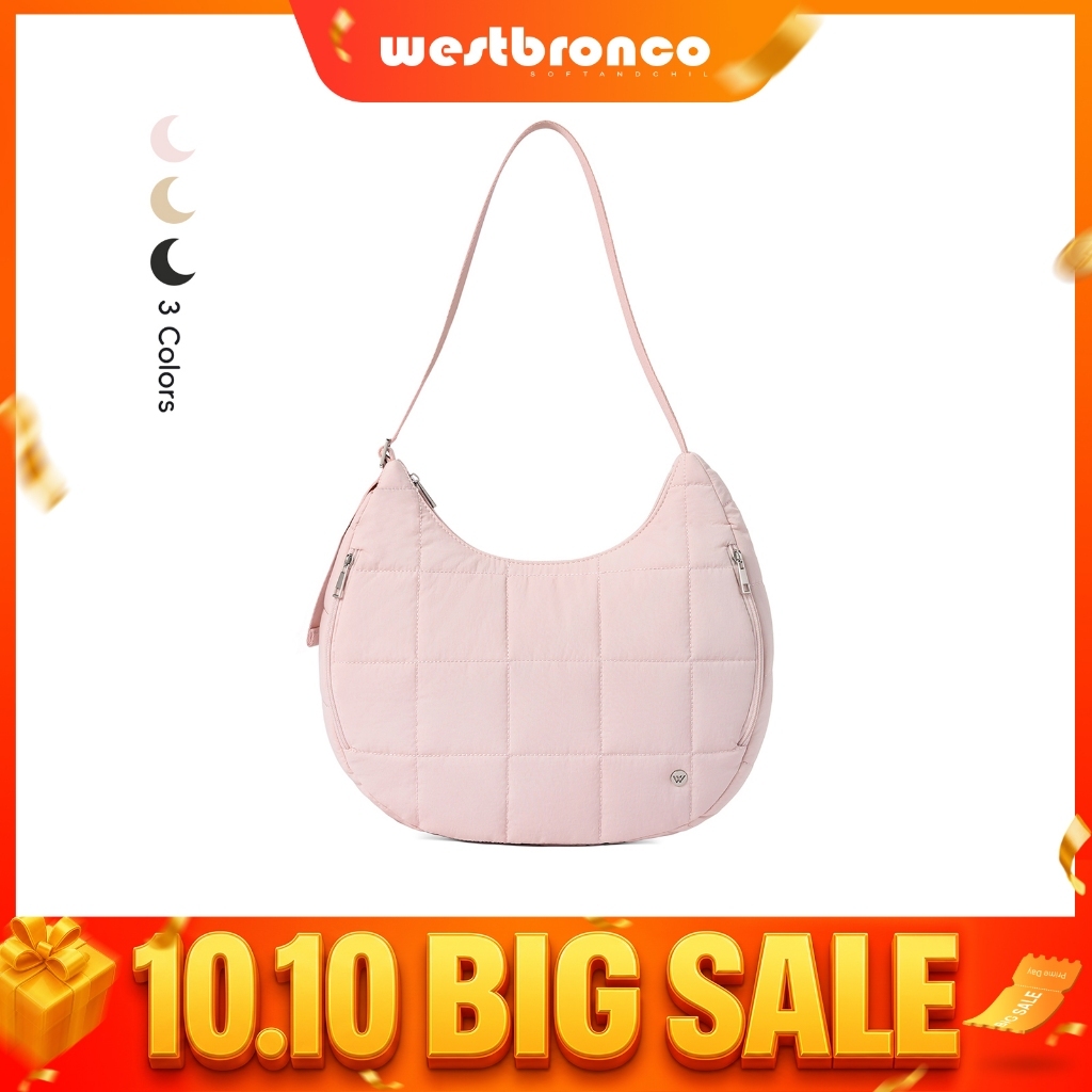 WESTBRONCO حقيبة كتف Mochi هلالية ناعمة — صورة 2