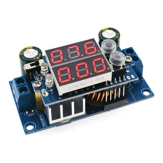โมดูลควบคุมแผงพลังงานแสงอาทิตย์ 5A MPPT DC-DC Step-down CC/CV หน้าจอ LED สีฟ้า