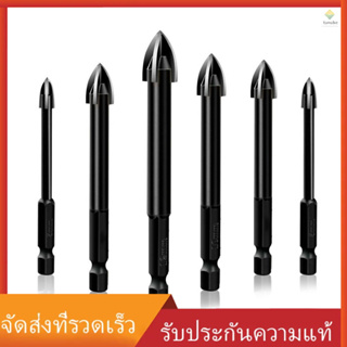 【ขายดี】ชุดดอกสว่านคาร์ไบด์ อเนกประสงค์ สําหรับเจาะกระจก เซรามิก กระเบื้อง ไม้ ผนัง 6 ชิ้น