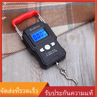 Tombetter 【Now in stock】 50Kg/5g LCD Digital Display Backlight Portable Hanging Hook Scale Double Accuracy Fishing Travel Mini Electronic Weighing Scale