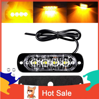 โคมไฟตัดหมอก 12-24 V 12 W 4 Led สีเหลืองสําหรับรถยนต์