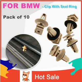 ชุดอุปกรณ์ สําหรับ BMW 10 ชิ้น 51477117532 คลิปพลาสติก สําหรับประตูทางเข้า WaQSsesR