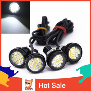 ไฟเดย์ไลท์ LED 12V 15W DRL สีขาว สําหรับติดรถยนต์ 4 ชิ้น