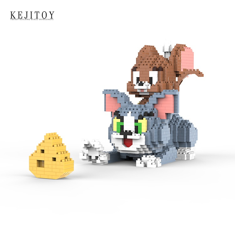 พร้อมส่ง บล็อกตัวต่อเพชร รูปแมว และหนู ขนาดเล็ก ของเล่นเสริมการเรียนรู้เด็ก - รูปที่ 6