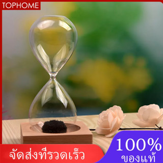 【tphmth】จัดส่งฟรี นาฬิกาทราย แม่เหล็ก จับเวลา สีดํา 1 ชิ้น