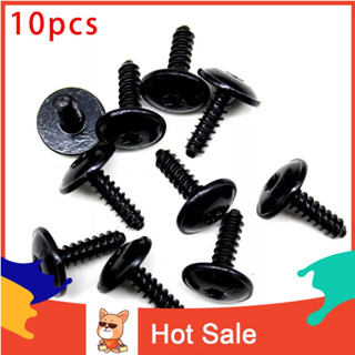 【S】Brand New Durable Screw Screws Splash Practical To Use 10PCS Black Fender