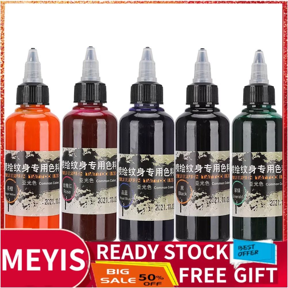 Meyishop 100ml ชั่วคราวทิ้ง Matte Tattoo สีแปรงอากาศ