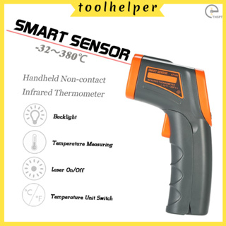 [T&amp;H] เซนเซอร์อัจฉริยะ -32~380℃ 12: 1 เครื่องวัดอุณหภูมิอินฟราเรด IR อินฟราเรด แบบมือถือ แบบพกพา หน้าจอ LCD