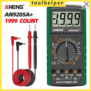 【NEW】Aneng Dt9205A + มัลติมิเตอร์ดิจิตอล 3 1 / 2 หน้าจอ Lcd 1999 Count แมนนวลความต้านทานประจุกระแสไฟ Ac Dc