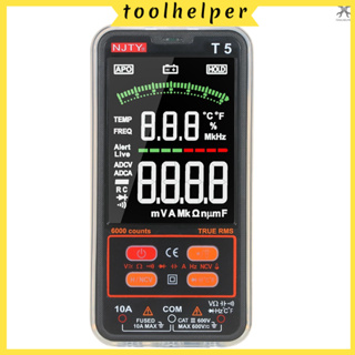 【T&amp;H】Njty T5 6000 Counts True Rms เครื่องทดสอบแรงดันไฟฟ้า 3.8 นิ้วหน้าจอ Lcd 600V โวลต์มิเตอร์ 10A แอมมิเตอร์ Ac / Dc