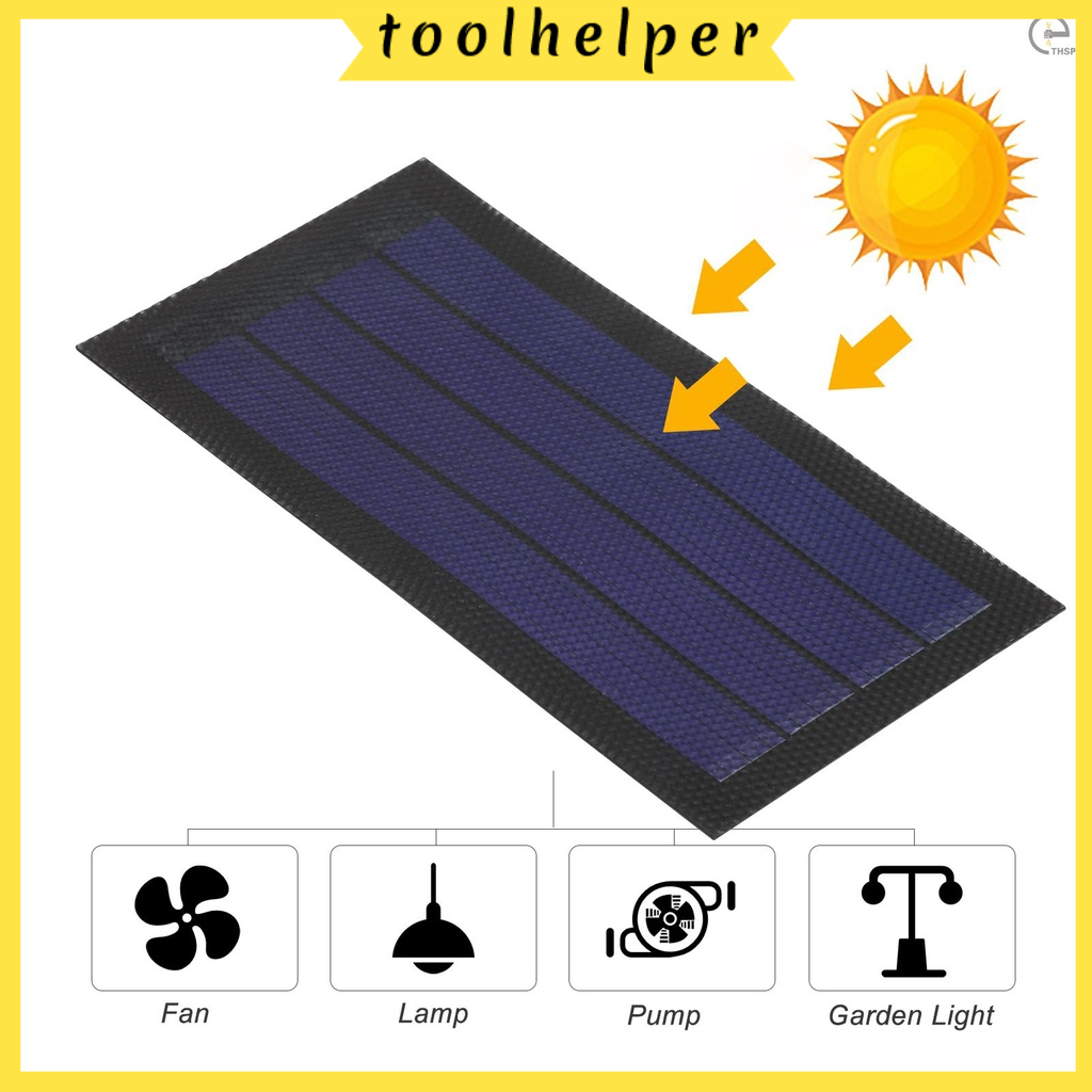 [T&H] 1W 6V Flexible Solar Panel Small Thin Amorphous Silicon Solar Cell DIY Waterproof Camping Port