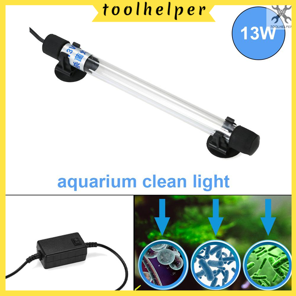 【T&H】โคมไฟฆ่าเชื้ออัลตราไวโอเลตสําหรับตู้ปลา 13W Ac220-240V