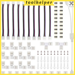 【T&amp;H】ชุดขั้วต่อสายไฟ Led 5050 Rgb 95 ชิ้นสําหรับสายไฟ Led