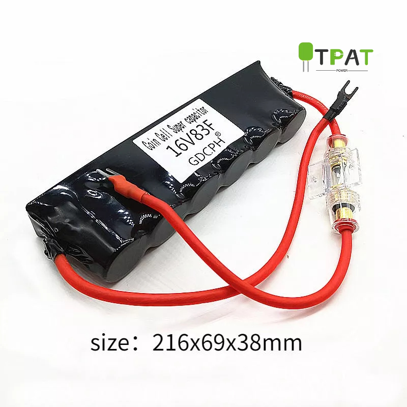 ตัวเก็บประจุไฟฟ้า 16V83F (2.7V500F x 6) สําหรับรถยนต์