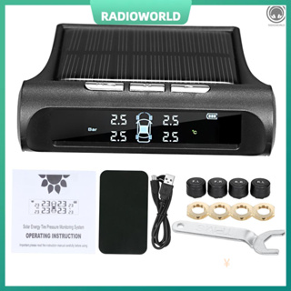 Rd TPMS ระบบตรวจสอบความดันลมยาง แบบไร้สาย พร้อมเซนเซอร์ภายนอก 4 ตัว หน้าจอแสดงผลแบบเรียลไทม์ 4 ความดันลมยาง และอุณหภูมิ