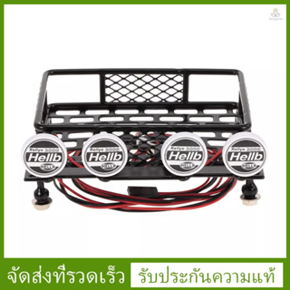 (funygame) ชั้นวางสัมภาระ พร้อมแถบไฟ อะไหล่ สําหรับรถไต่หินบังคับ 1/10 Axial SCX10 D90 110 Traxxas TRX-4 Tamiya HSP