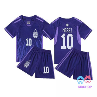 เสื้อกีฬาแขนสั้น ลายทีมชาติฟุตบอล Argentina 10 Messi Brazil 10 Nemar 3 ดาว สําหรับเด็ก