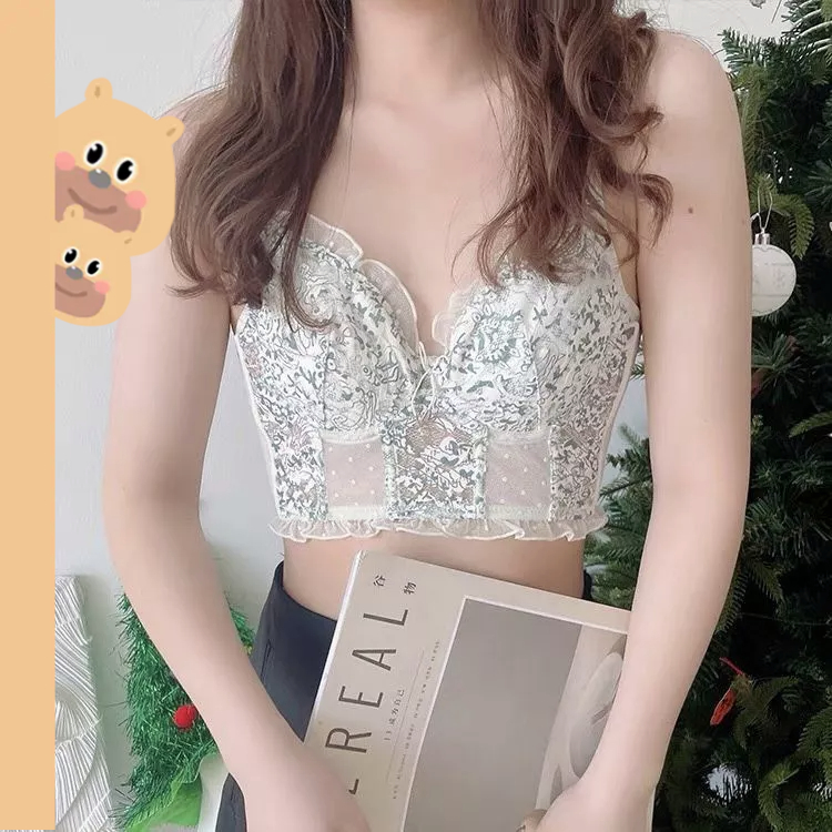 bearbra ชุดชั้นในสตรี บราไร้สาย แบบบาง ขนาดเล็ก สามารถปรับได้ เซ็กซี่