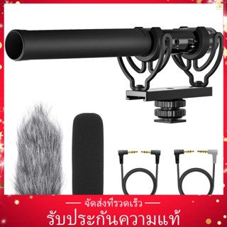 ZGCINE G20 ไมโครโฟนบันทึกเสียง ติดกล้อง ทางไกล คาร์ดิออยด์ แบตเตอรี่ในตัว ตัดแบบเรียลไทม์ ปรับระดับเสียงได้ พร้อมกระจกกันลม 3.5 มม.