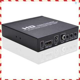 H&amp;G SCART/HD to HD Video Converter Support 720P/1080P Switch PAL/NTSC Switch SCART HD Input HD 3.5mm Audio Coaxial Output US Plug